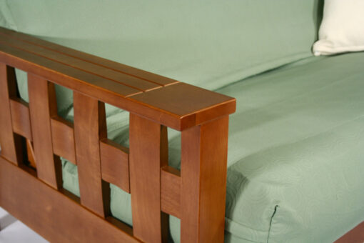Lambton Full Size Wall Hugger™ Futon Frame - Warm Cherry - Image 3