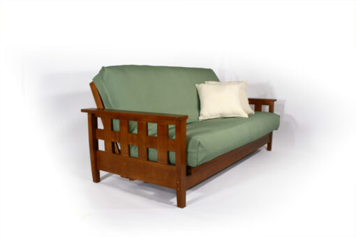 Lambton Full Size Wall Hugger™ Futon Frame - Warm Cherry
