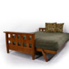 Lambton Full Size Wall Hugger™ Futon Frame - Warm Cherry - Image 4