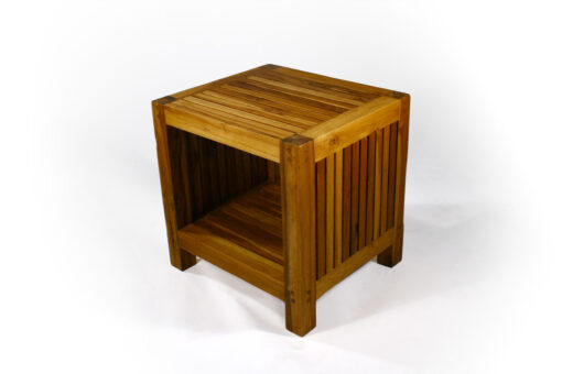 Teak Slat End Table