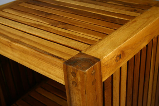 Teak Slat End Table - Image 2