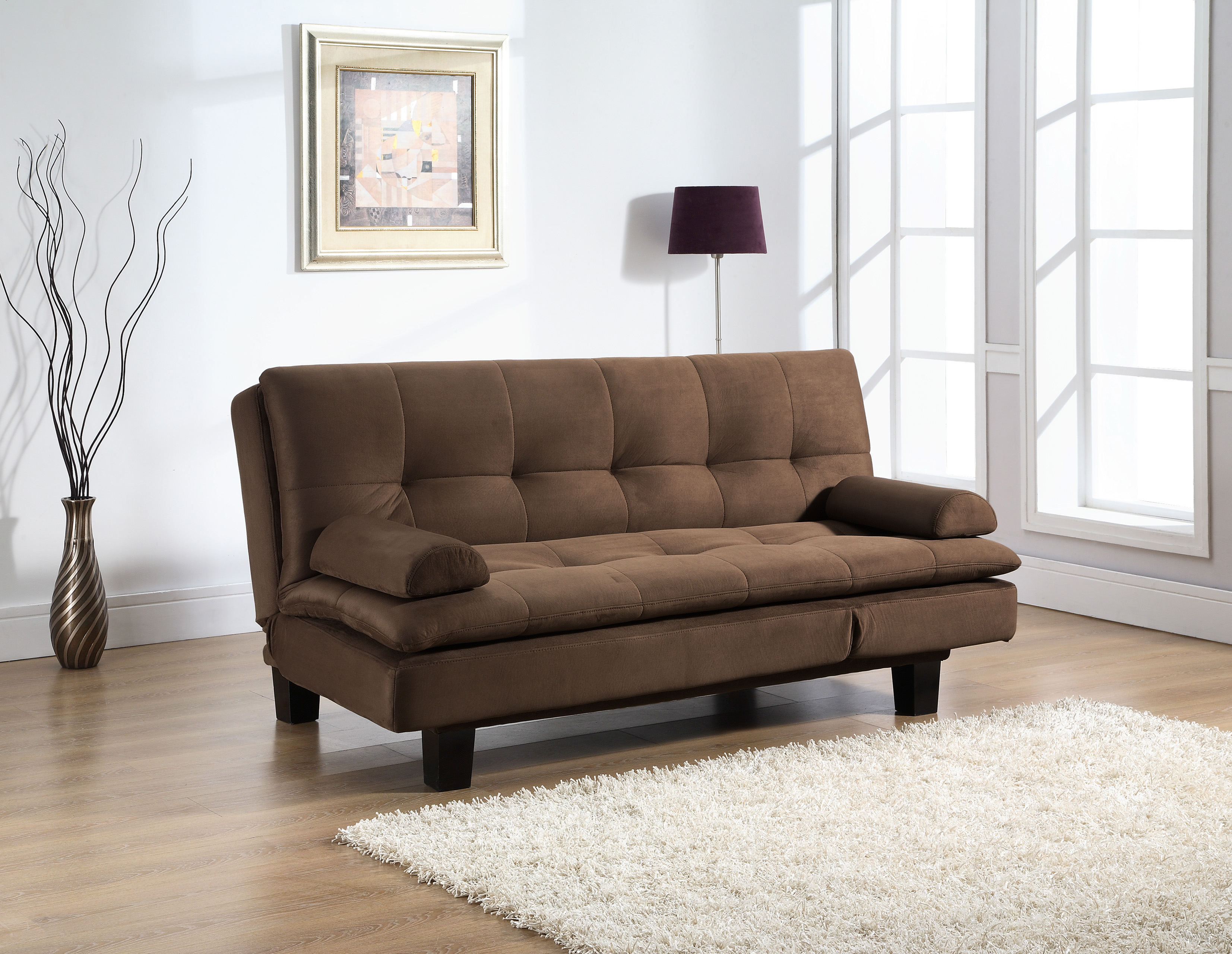 Adelaide Convertible Sofa by Lifestyle Solutions Java - Right Futons