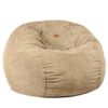 Full Size Khaki Corduroy Bean Bag Sleeper
