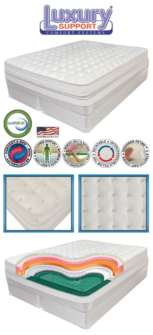 Queen Medallion Soft side Waterbed Luxury 200 Mid Fill with Foundation - Image 3