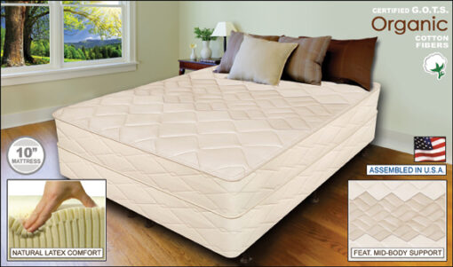 White Night - 10" Natural Latex Mattress - Western King