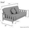 Canby Full Size Wall Hugger™ GRAY Futon Frame - Image 3