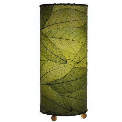 Eangee Outdoor Indoor Cocoa Leaf Cylinder Table Lamp Green