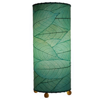 Eangee Outdoor Indoor Cocoa Leaf Cylinder Table Lamp Sea Blue