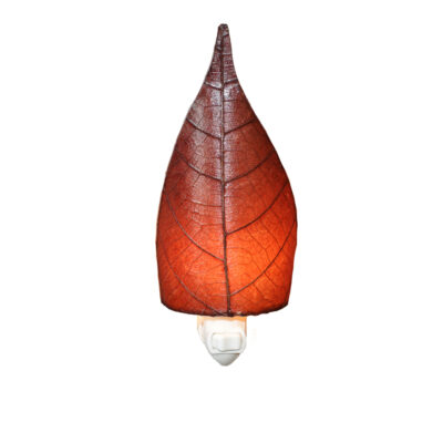 Eangee Leaf Nightlight Burgundy