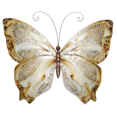 Eangee Butterfly Wall Decor With Pearl Scales And Browns