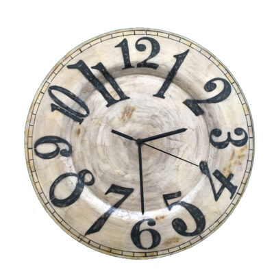 Eangee Clock Wall Decor Pearl With Black Numbers
