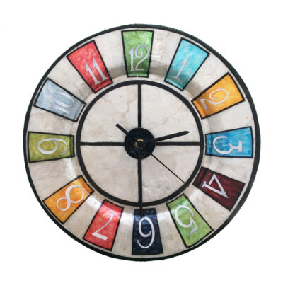 Eangee Clock Wall Decor With Multi Color Numbers