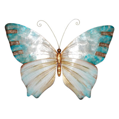 Eangee Butterfly Wall Decor Pearl And Soft Aqua