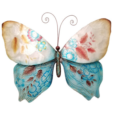 Eangee Butterfly Wall Decor Blue And Pearl