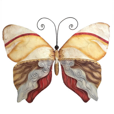 Eangee Butterfly Wall Decor Pearl Tan And Brown