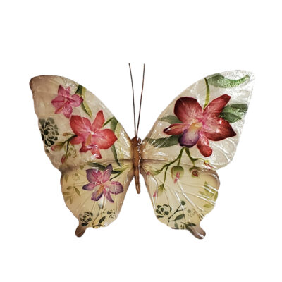 Eangee Butterfly Wall Decor Purple And Red Flowers