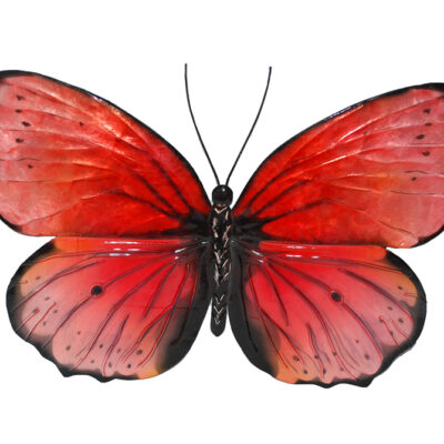 Eangee Butterfly Wall Decor Solid Red And Black Edge