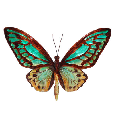 Eangee Butterfly Wall Decor Aqua And Gold