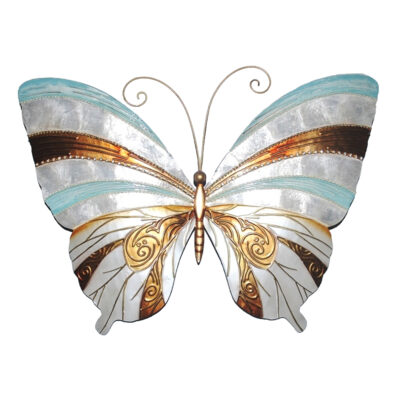 Eangee Butterfly Wall Decor Blue Pearl And Copper