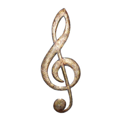Eangee Music Wall Decor Note In Gold