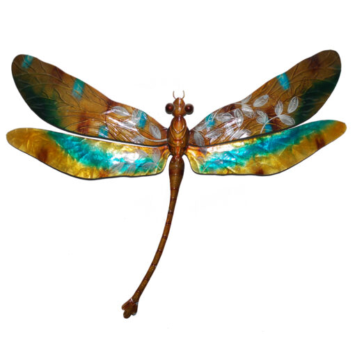 Eangee Dragonfly Wall Decor Golds And Aqua