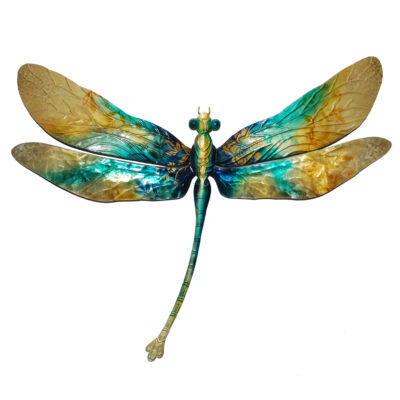 Eangee Dragonfly Wall Decor Aqua Gold And Pearl