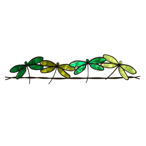 Eangee Dragonflies On A Wire Green