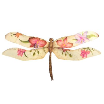 Eangee Dragonfly Wall Decor Purple And Red Flowers