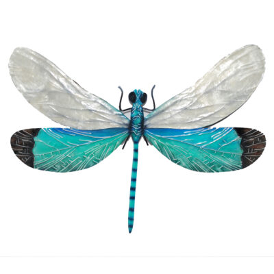 Eangee Dragonfly Wall Decor White And Aqua