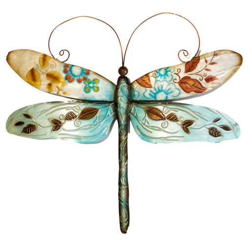 Eangee Dragonfly Wall Decor Blue And Pearl