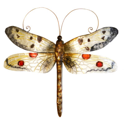 Eangee Dragonfly Wall Decor White And Red