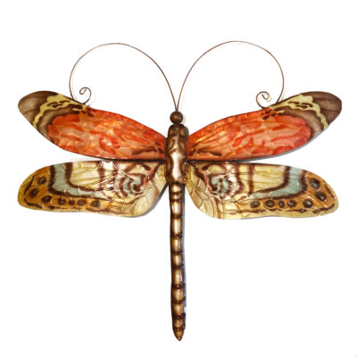 Eangee Dragonfly Wall Decor Red Multi Color