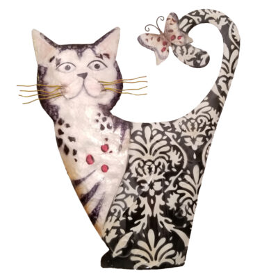 Eangee Cat Wall Decor White And Black