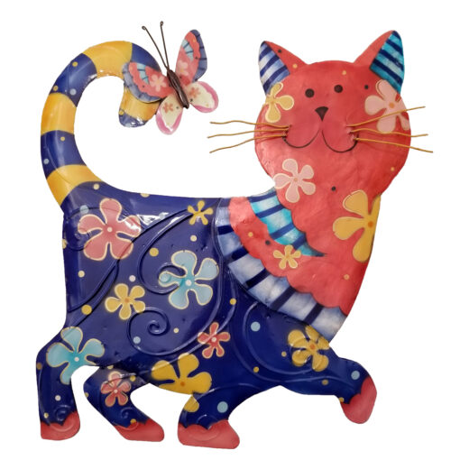 Eangee Cat Wall Decor Blue And Red