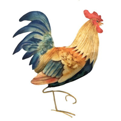Eangee Rooster Wall Decor Blue And Red