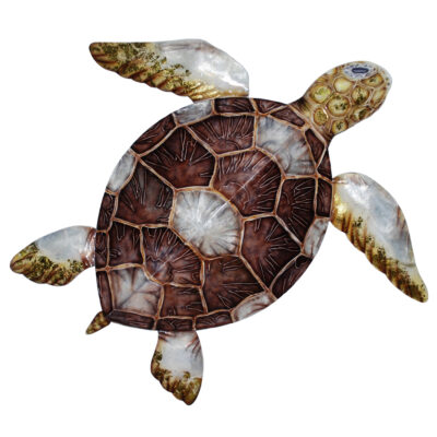Eangee Sea Turtle Wall Decor With Brown Checkered Shell