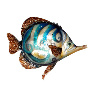 Eangee Fish Wall Decor Blue Swirl