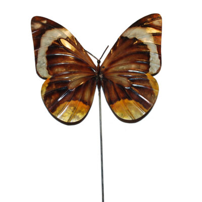 Eangee Garden Stake Butterfly Brown