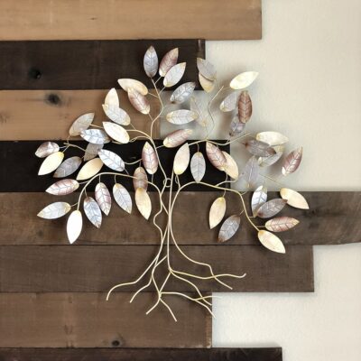 Eangee Leafed Tree Wall Decor Cool Color