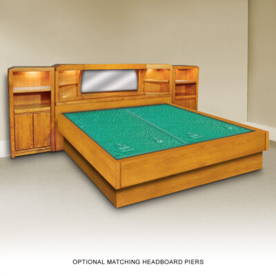 Oak Marathon Waterbed Headboard with Pier Unit