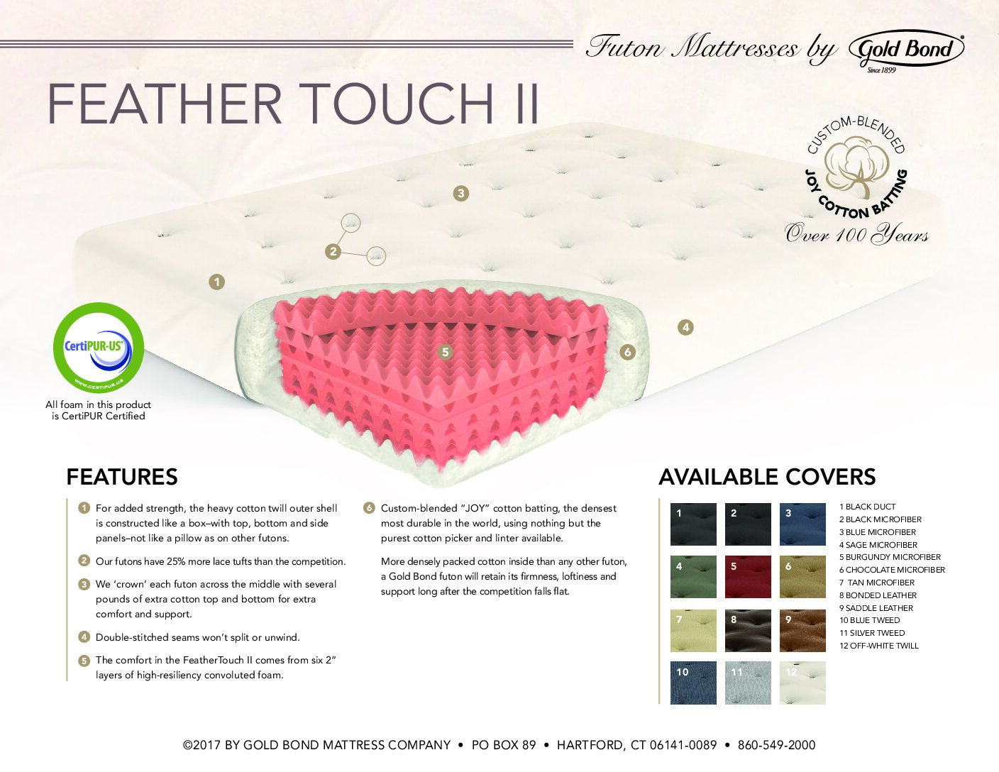 Feather Touch 2 Futon Mattress - Full Size